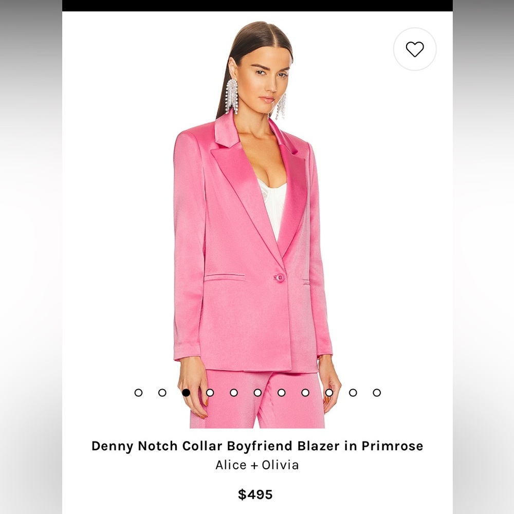 Alice and Olivia Deanna Boyfriend Blazer in Primrose / Pink